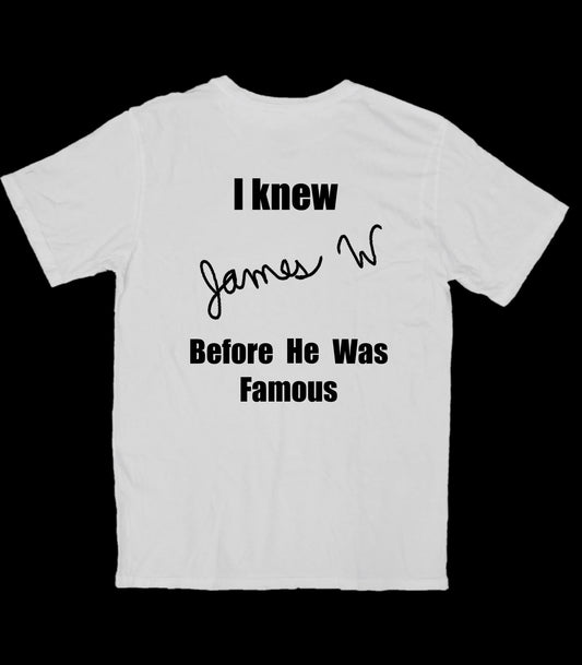 * James W. FAMOUS Rock Star T Shirt  SOR TOUR FUNDRAISER